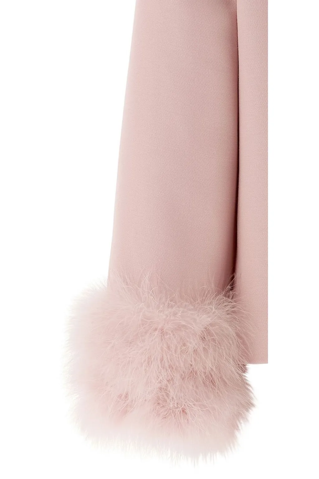 Cropped Jacket With Feather Trim