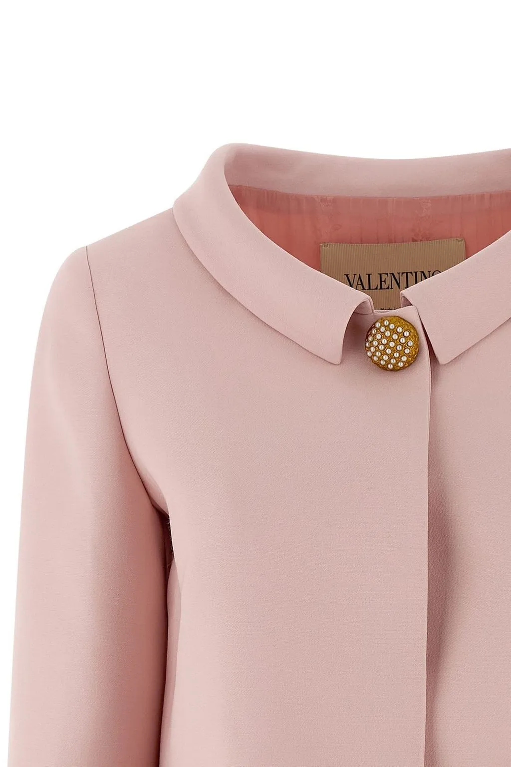 Cropped Jacket With Feather Trim