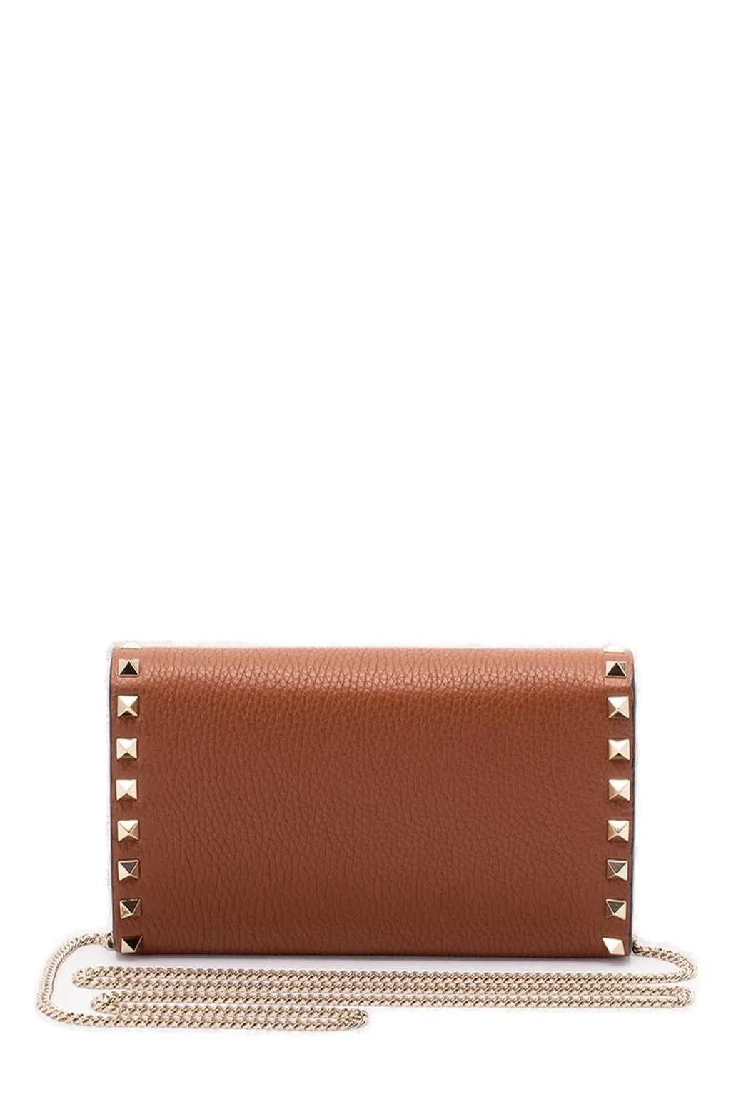 Valentino Garavani Rockstud Leather Wallet-On-Chain