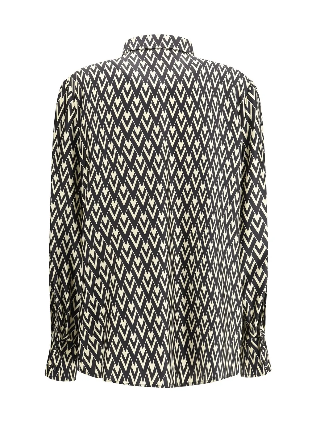 Geometric Print Silk Shirt