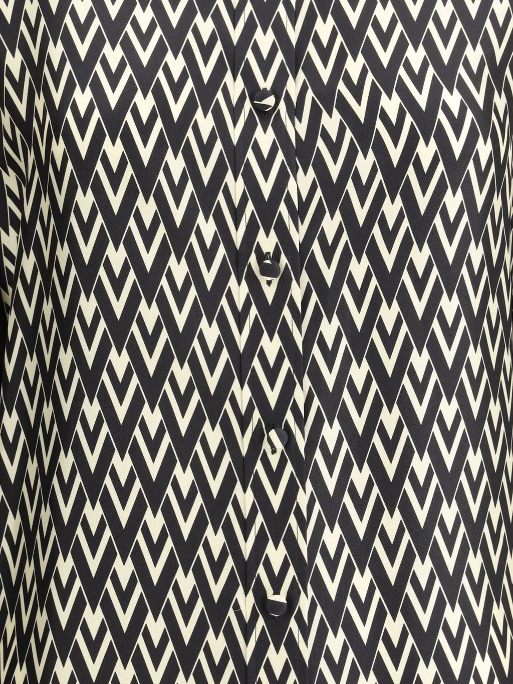 Geometric Print Silk Shirt