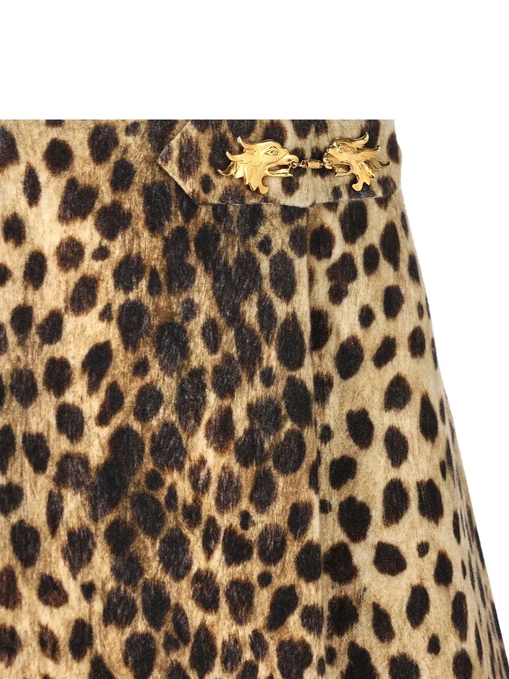 Leopard Print A-Line Skirt