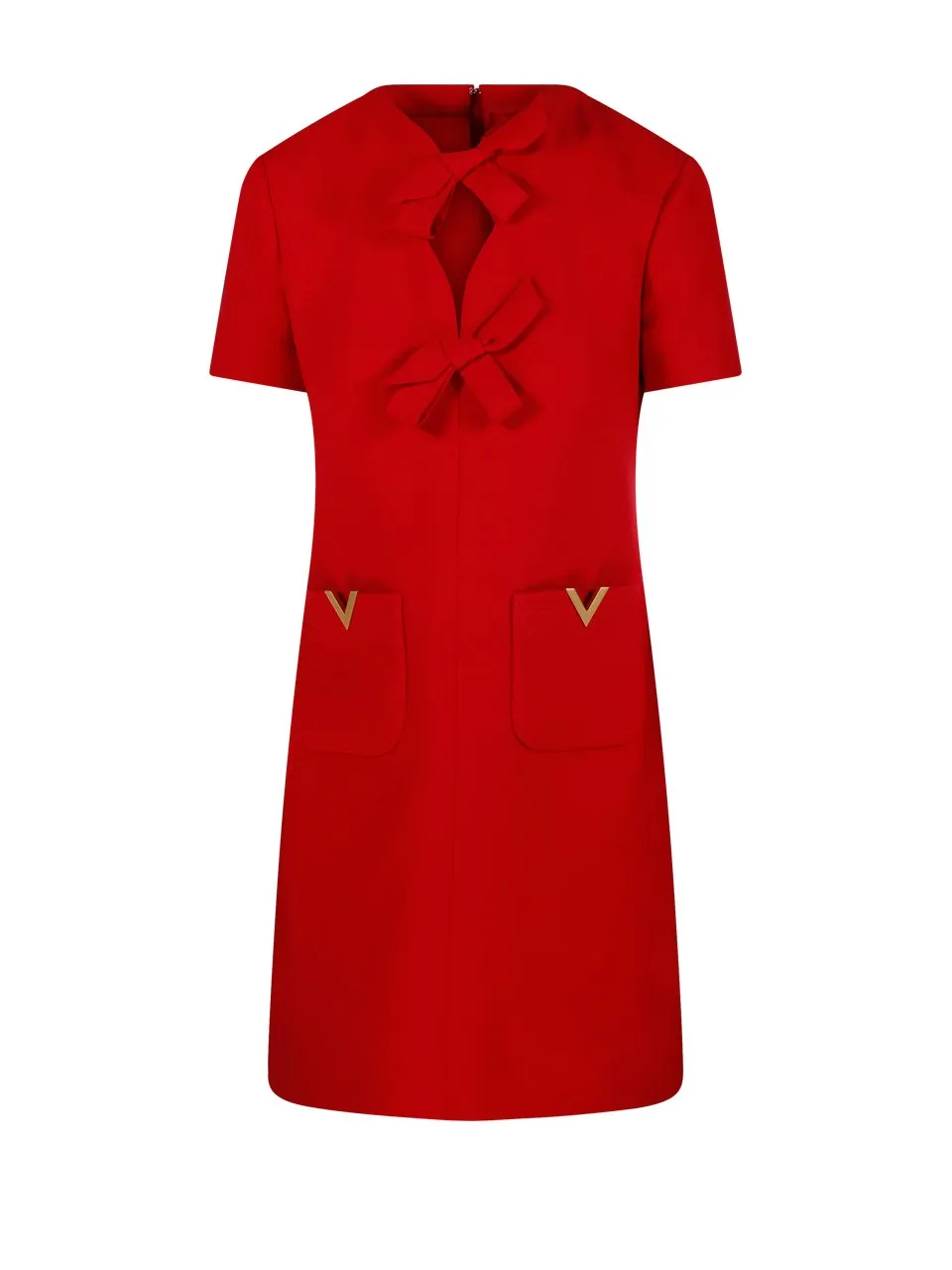 Shift Dress With Bow Detail