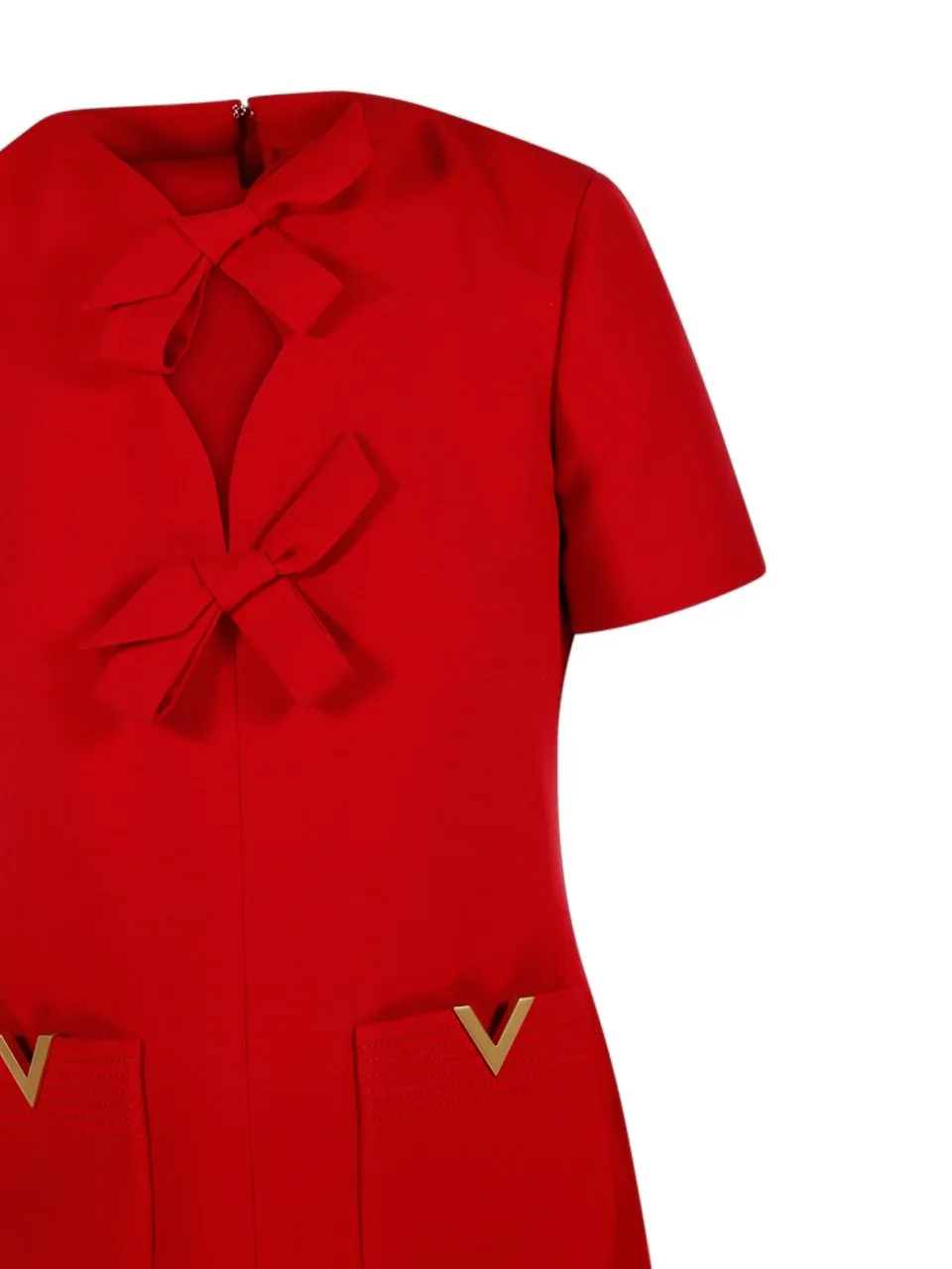 Shift Dress With Bow Detail