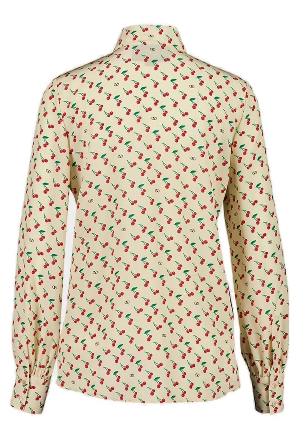 Cherry Print Silk Shirt