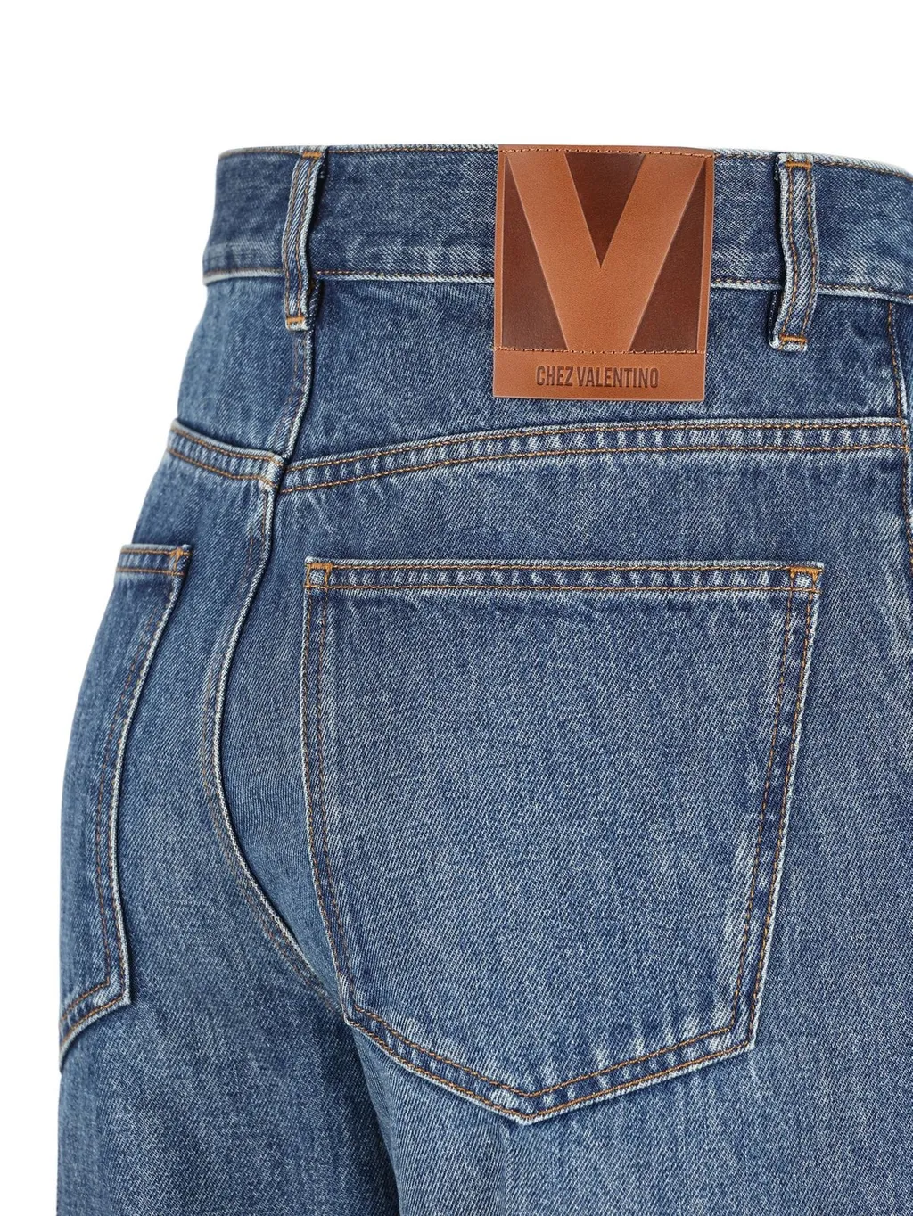 High-Waisted Flared Jeans With Heart Embroidery