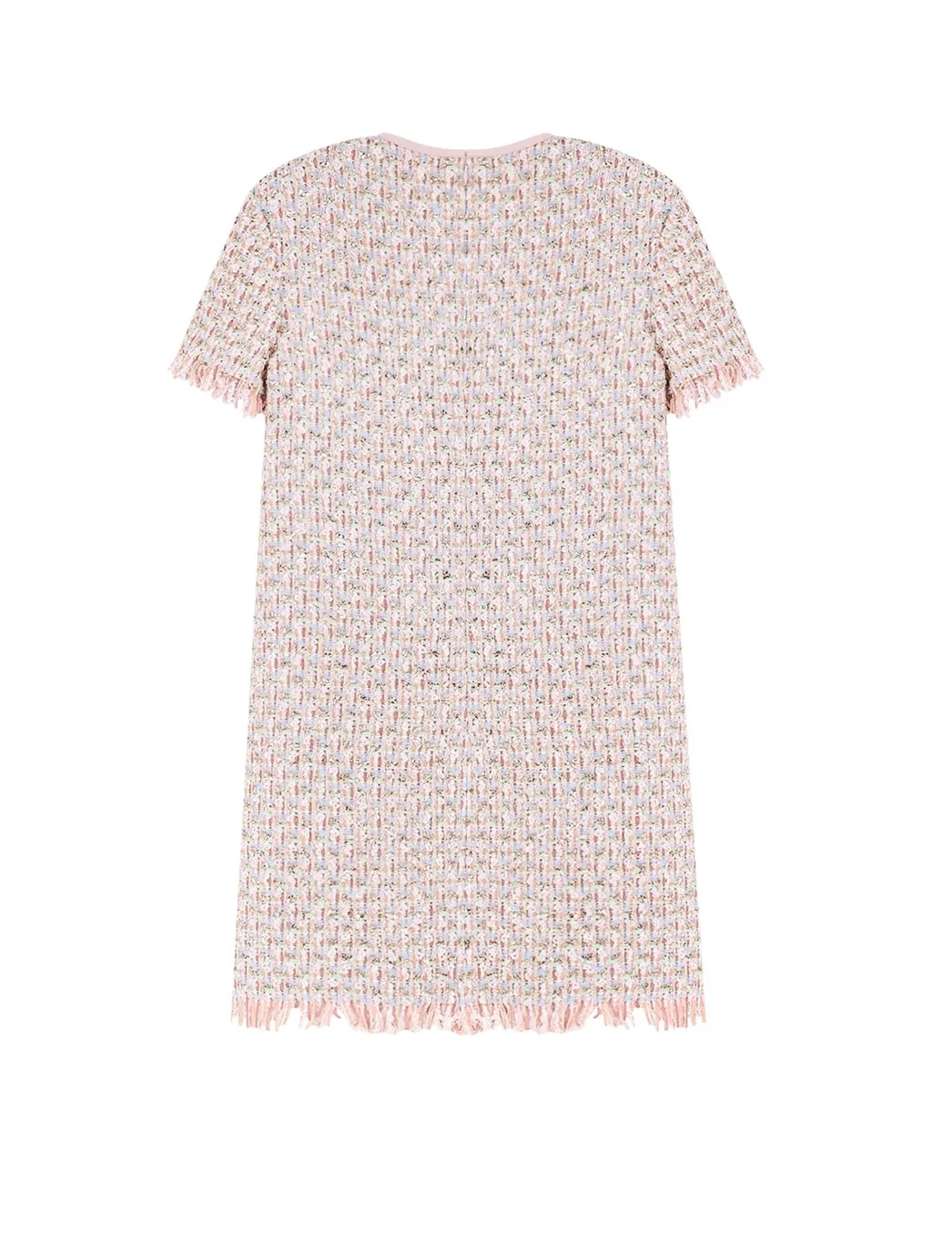 Tweed Dress With Fringed Trim