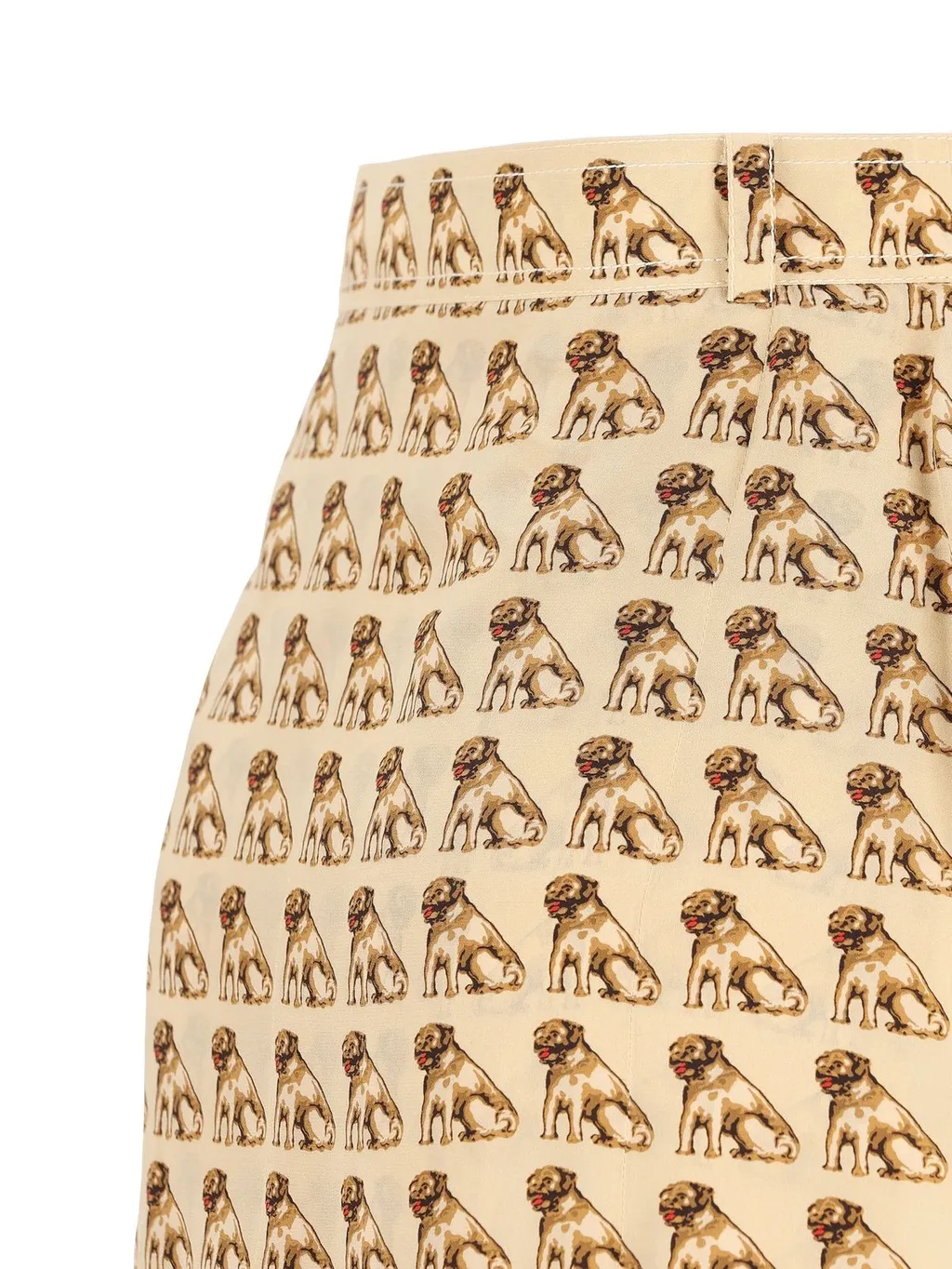 Midi Skirt With Dog Print