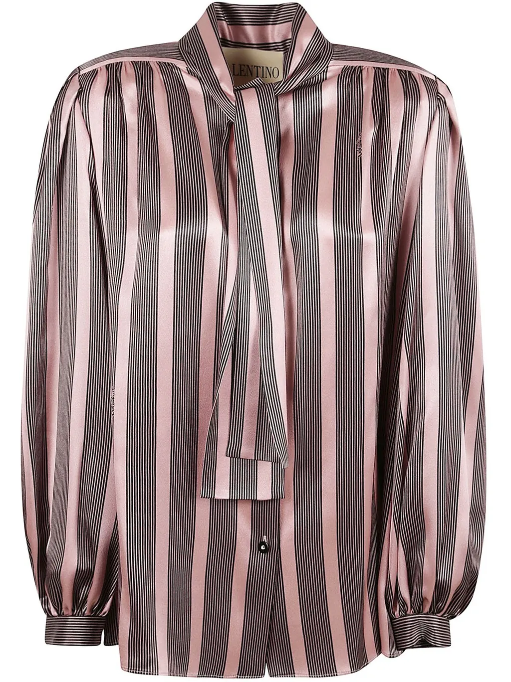 Striped Silk Shirt With Tie