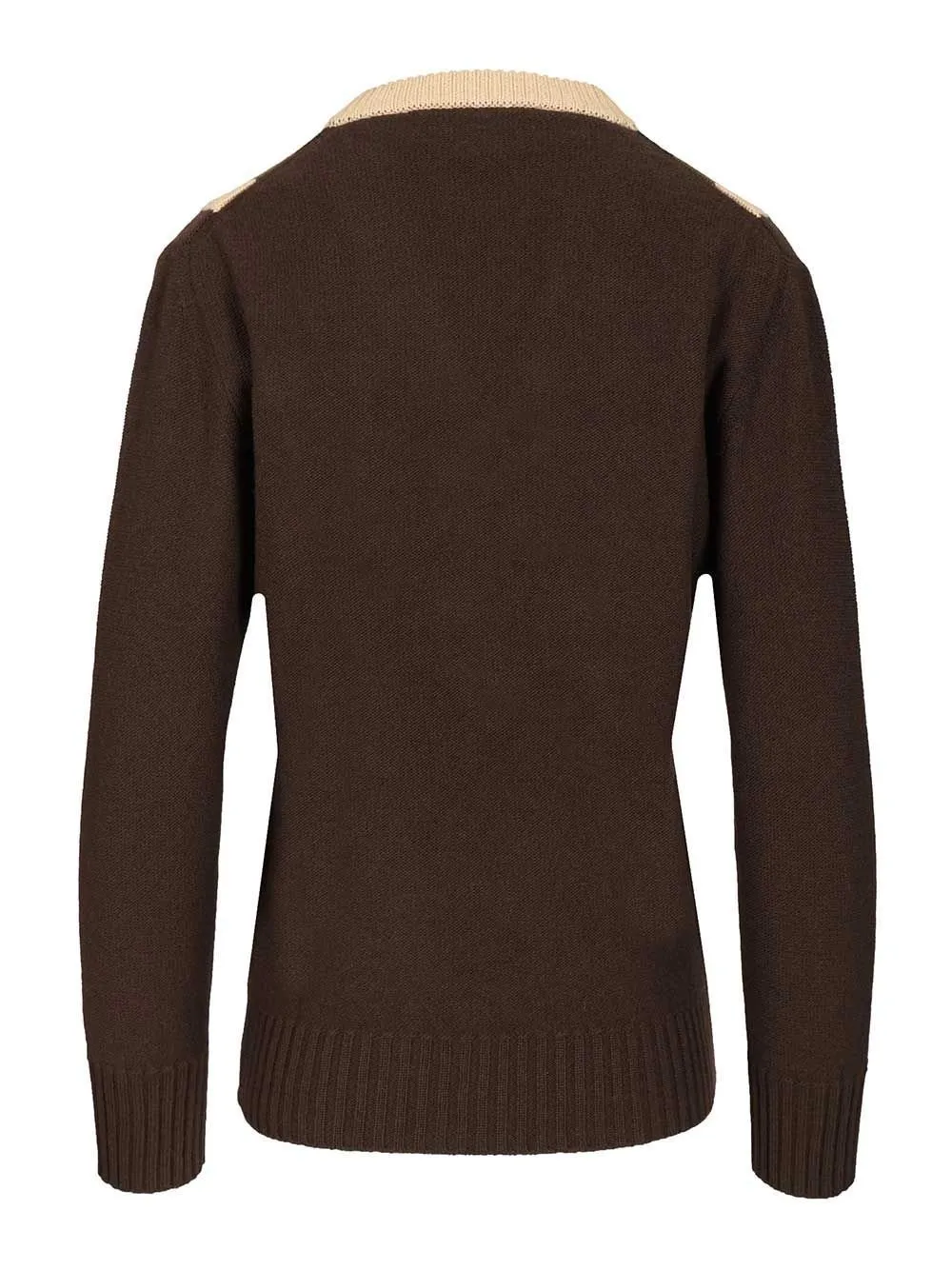 V-Neck Sweater With Stripes