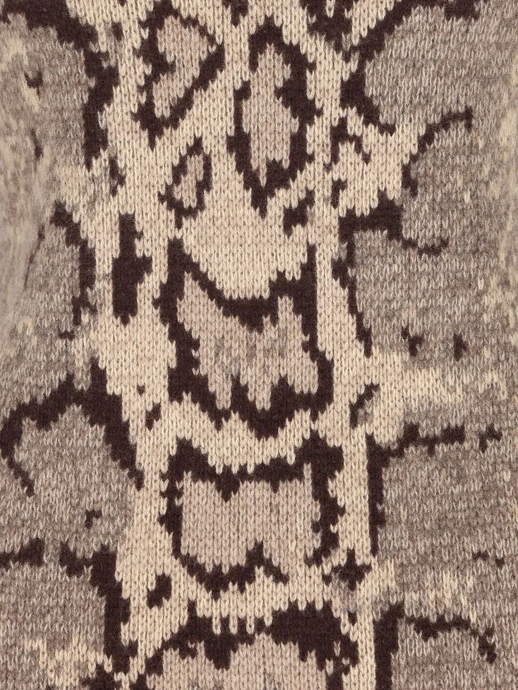 Snakeskin Print Coat With Feather Trim