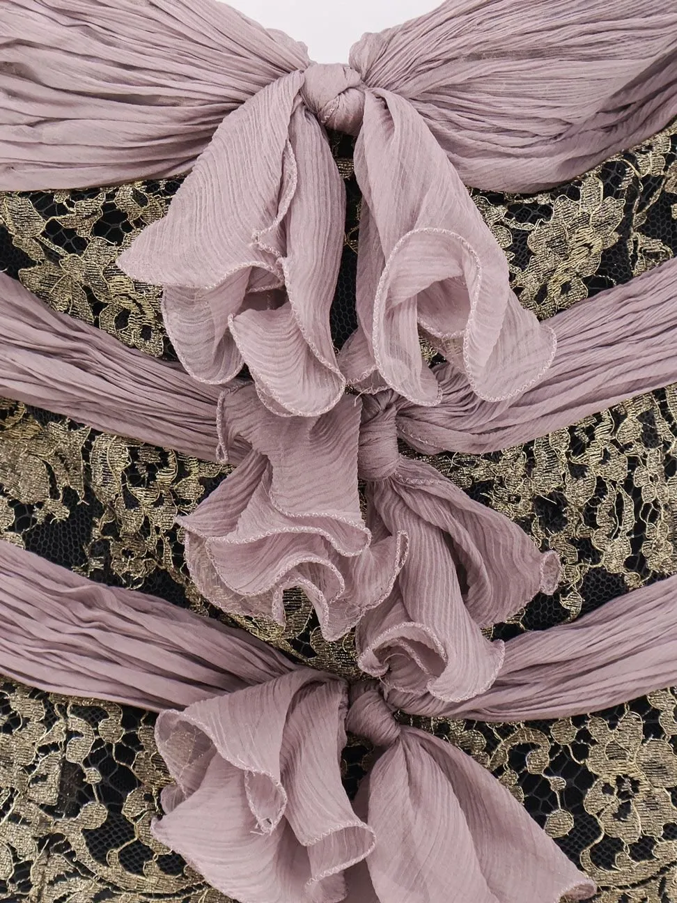 Strapless Ruffled Lace Corset Top