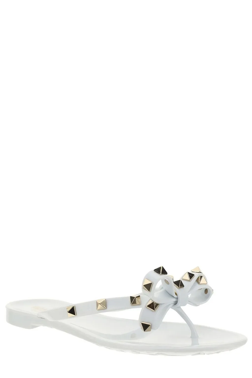 Flip Flops With Studded Bow