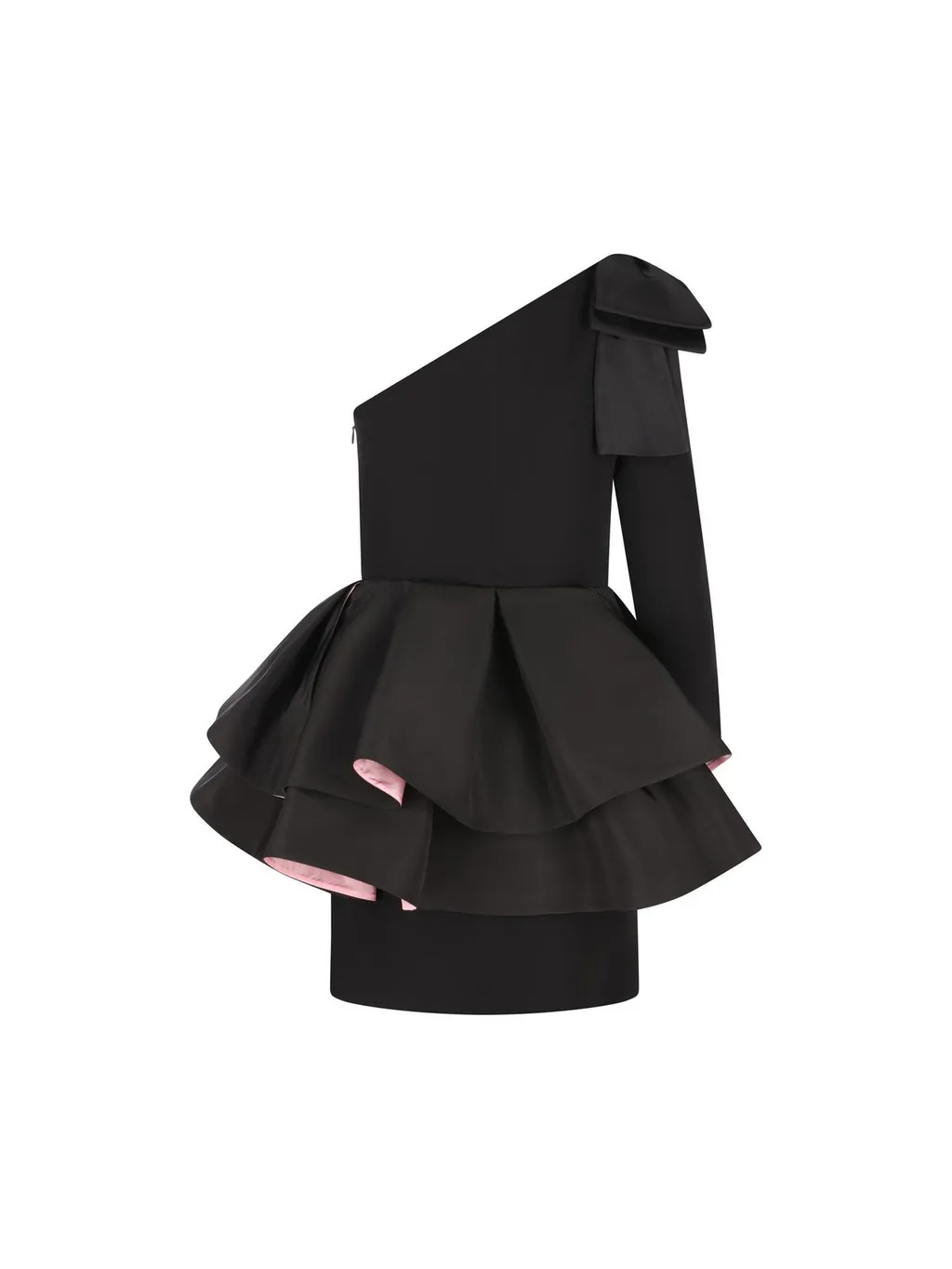 One-Shoulder Mini Dress With Ruffles