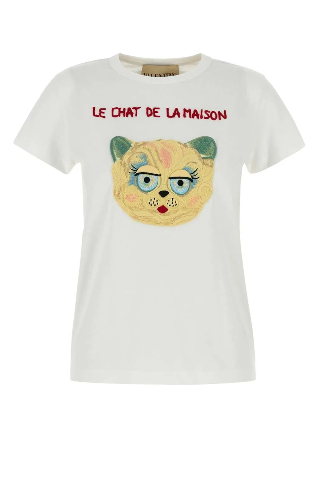 T-Shirt With Cat Embroidery