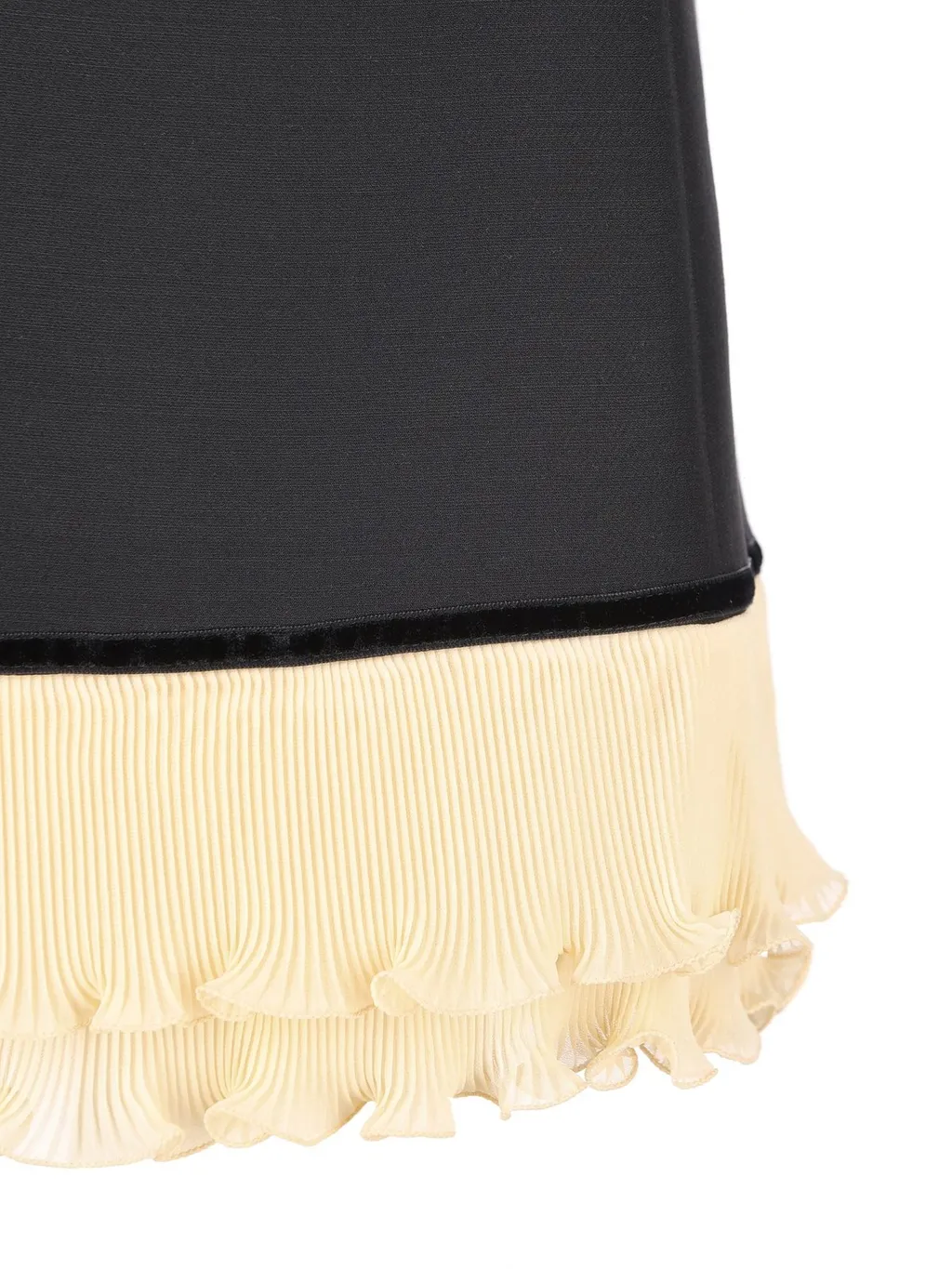 Midi Skirt With Pleated Trim