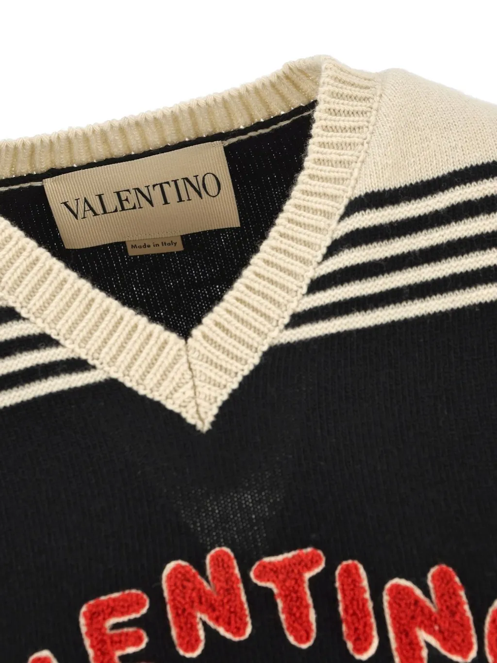 V-Neck Sweater Vest With Cat Graphic
