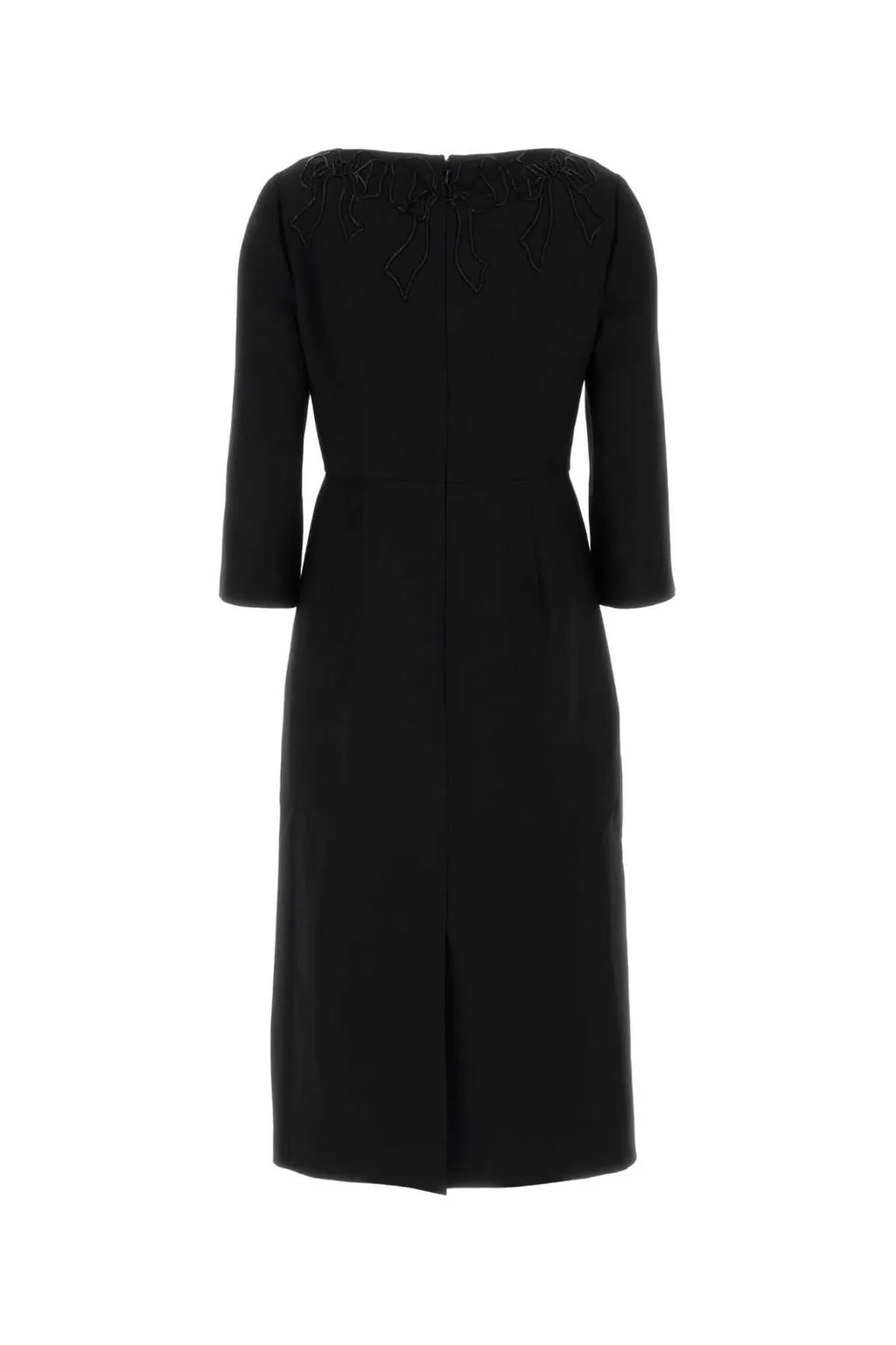 Midi Dress With Bow Embellishment