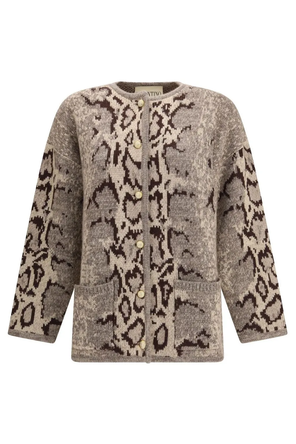 Snakeskin Print Cardigan