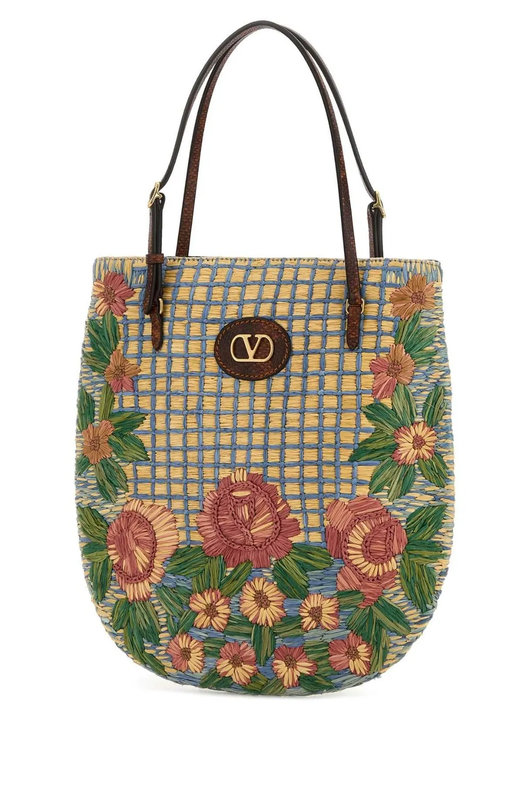 Valentino Garavani Vltn Raffia Tote Bag