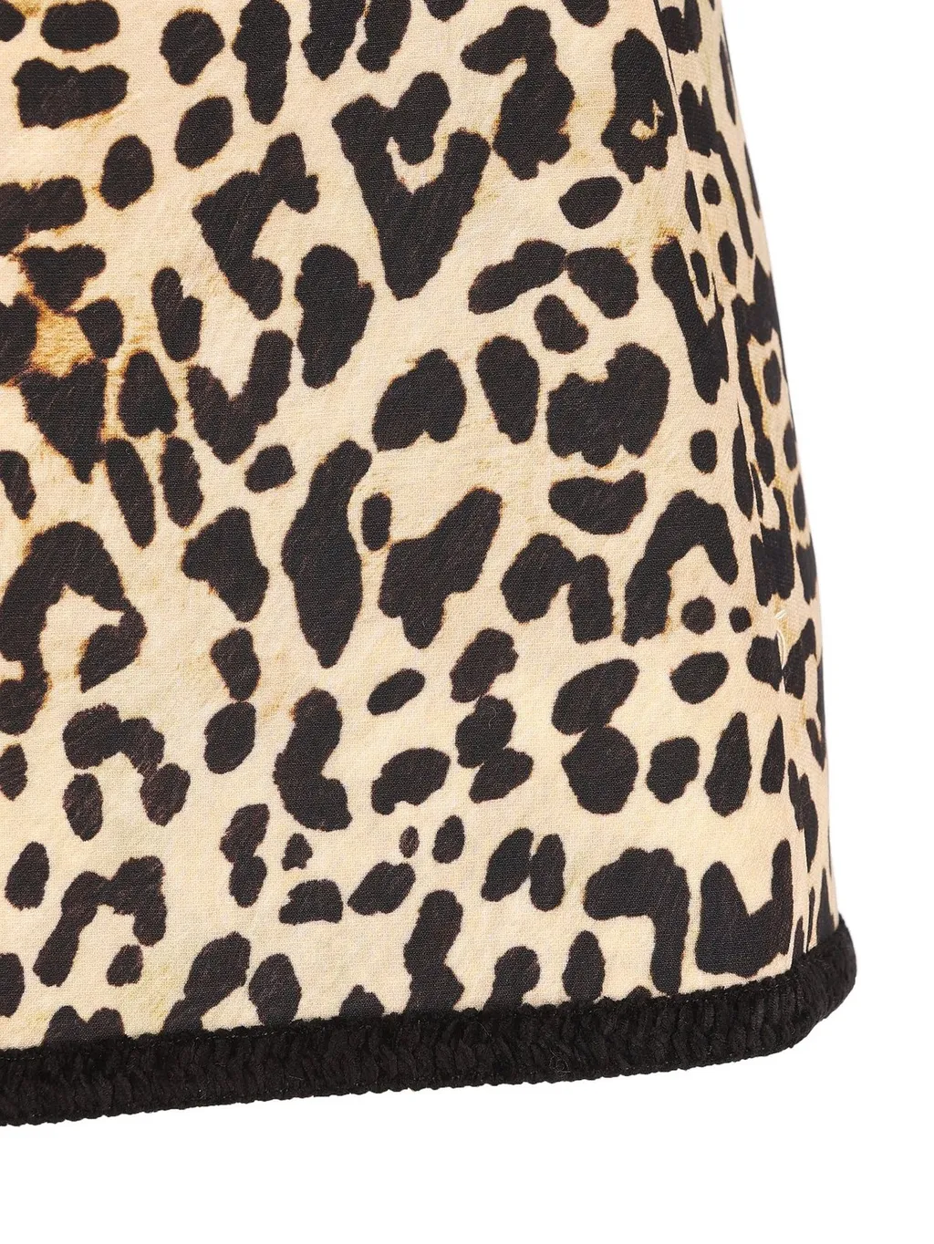 Leopard Print Mini Skirt With Bows