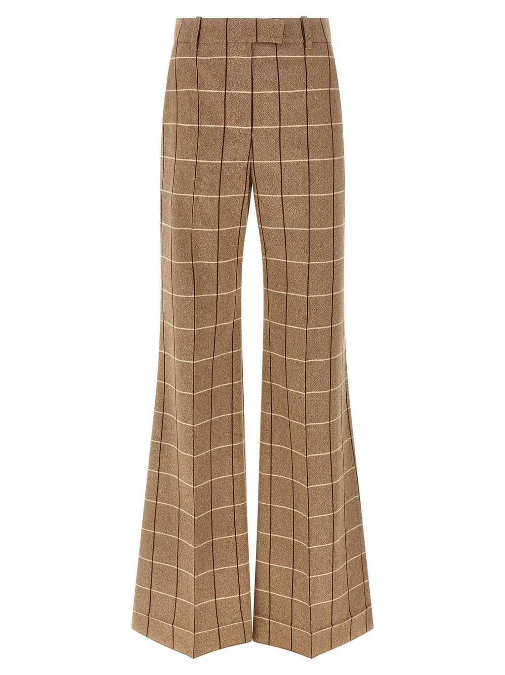 High-Waisted Flared Trousers