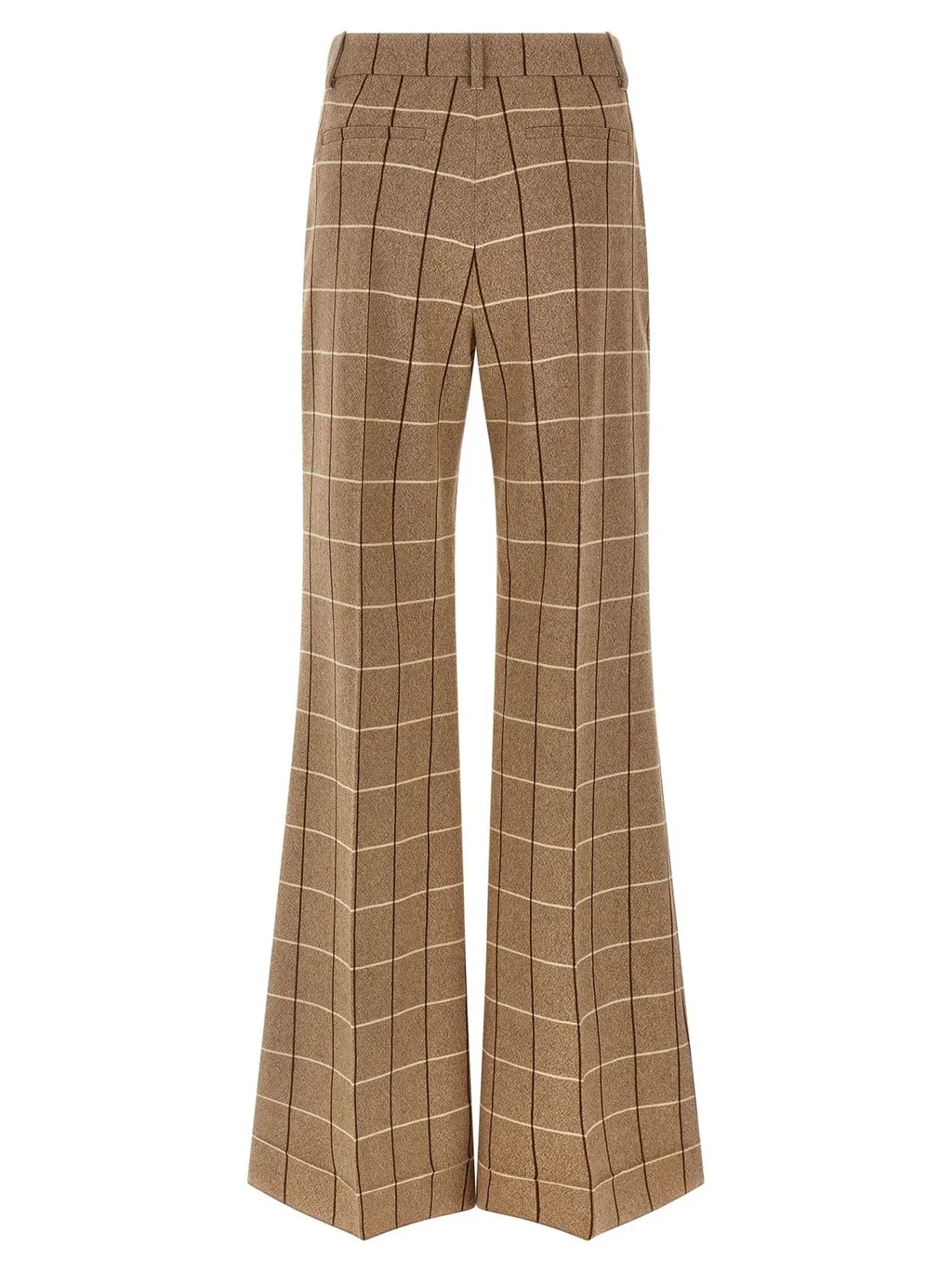 High-Waisted Flared Trousers