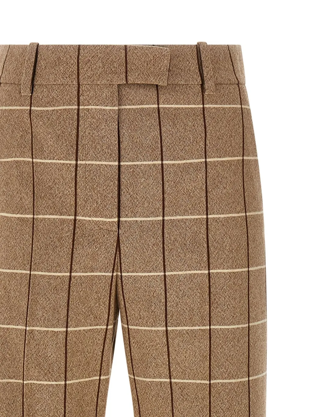 High-Waisted Flared Trousers