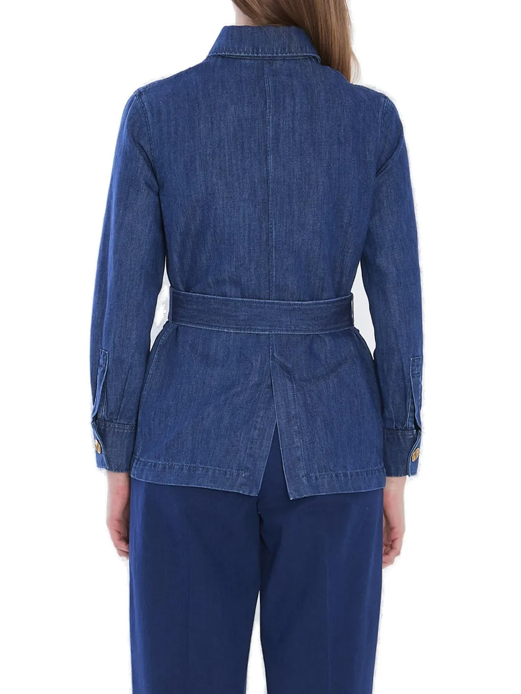 Denim Jacket With Belt