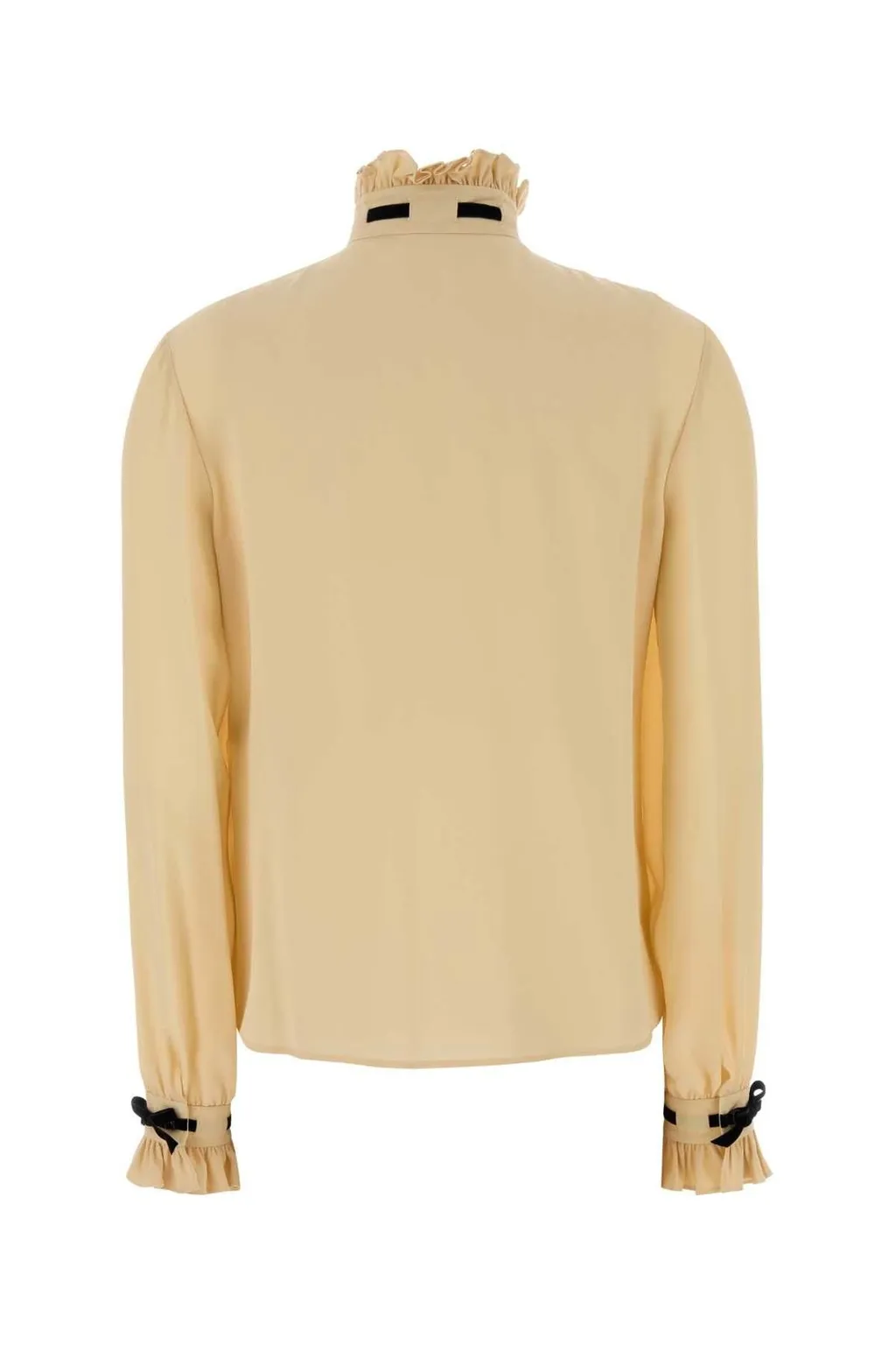 High-Neck Ruffled Blouse