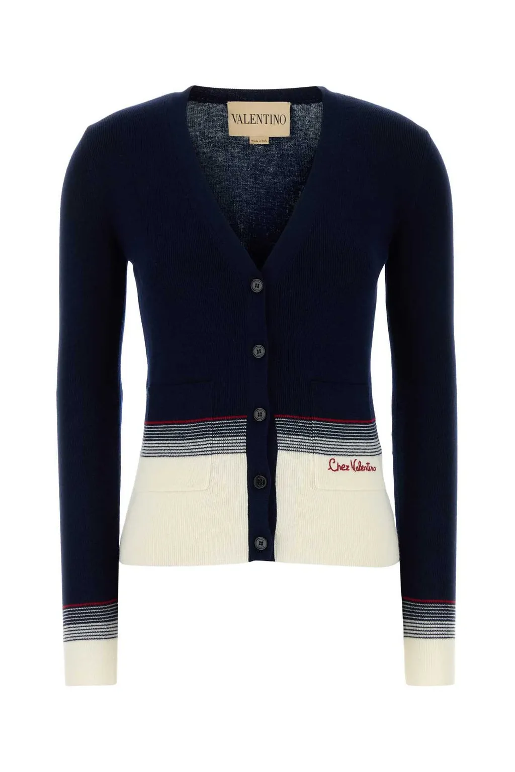 Cardigan With Contrast Trim