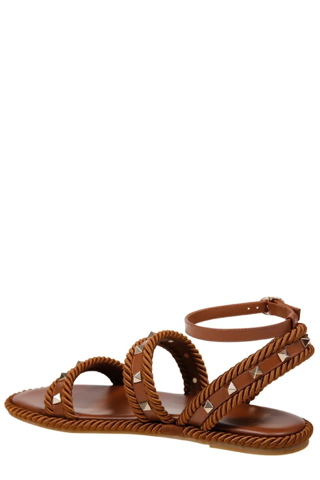 Studded Rope Flat Sandals