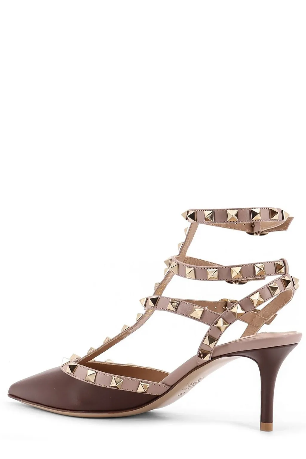 Rockstud Ankle Strap Pumps