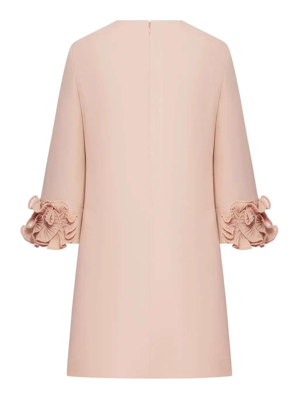 Shift Dress With Ruffled Cuffs