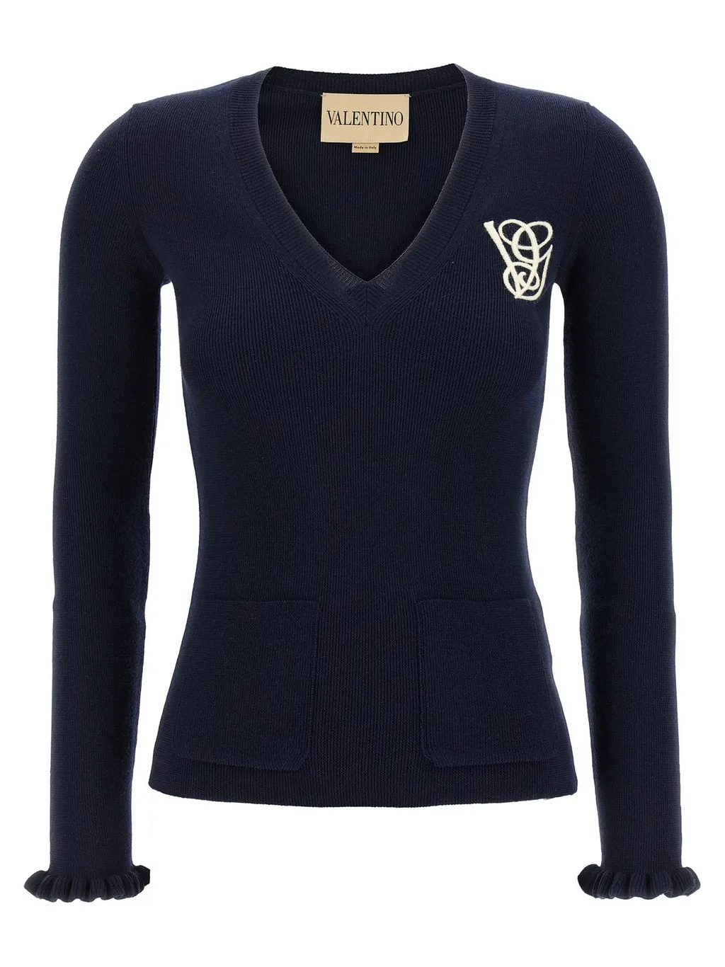 V-Neck Sweater With Pockets