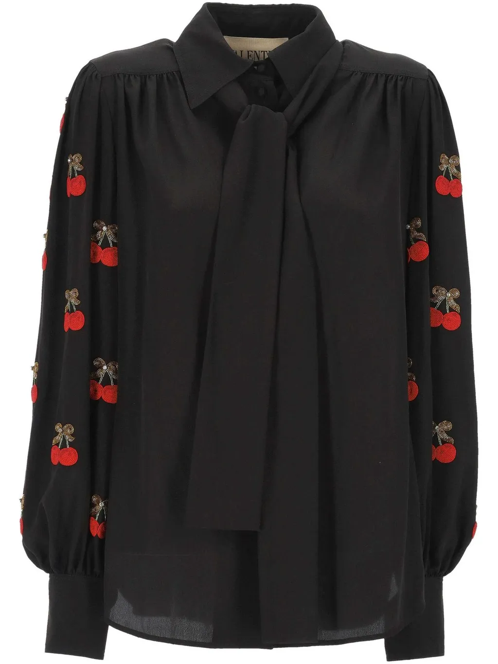 Shirt With Cherry Embellishment