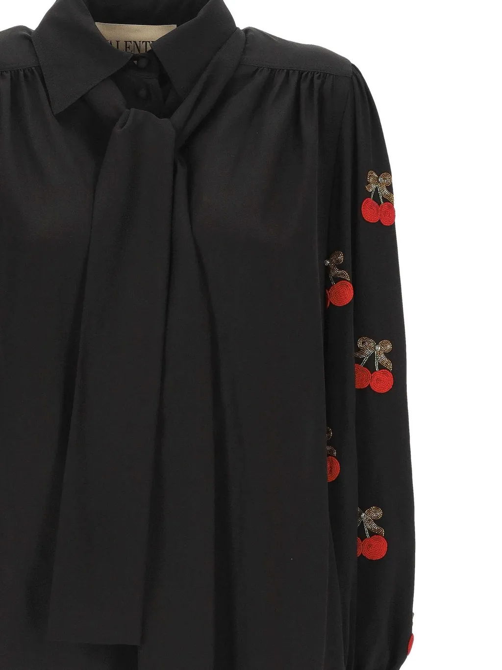 Shirt With Cherry Embellishment