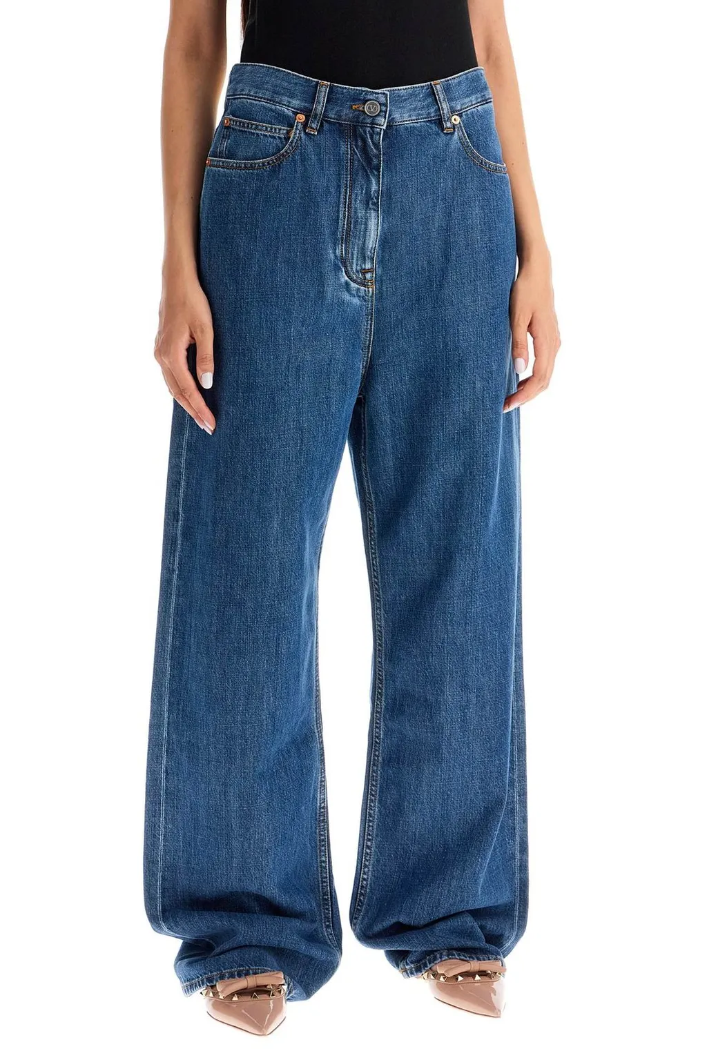 High-Waisted Wide-Leg Jeans