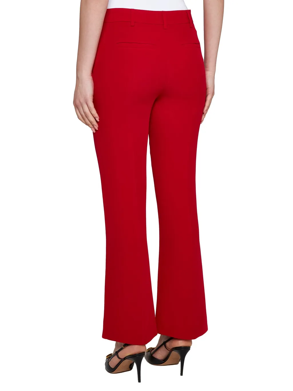 High-Waisted Flared Trousers