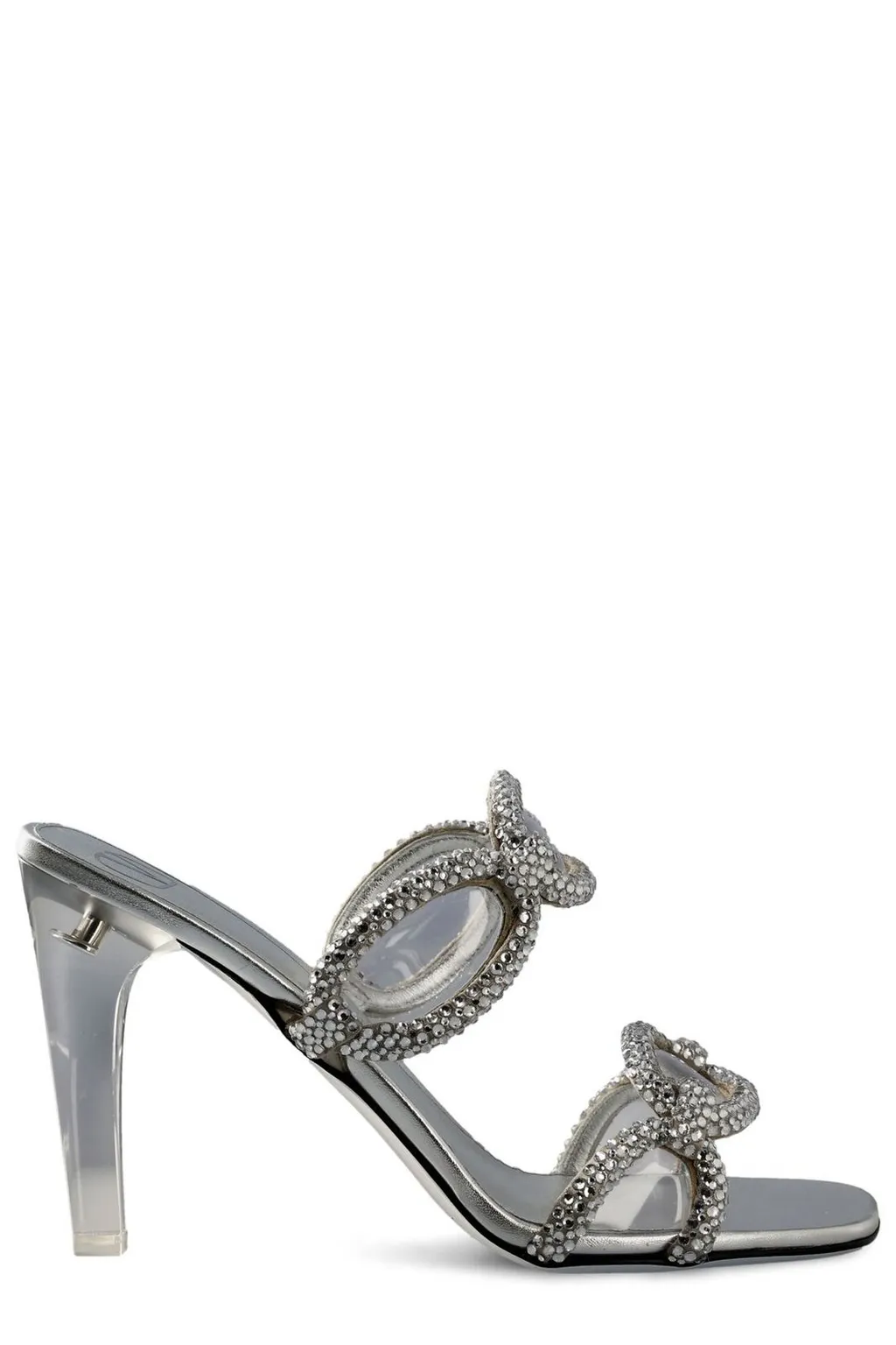 Mules With Crystal Embellishments
