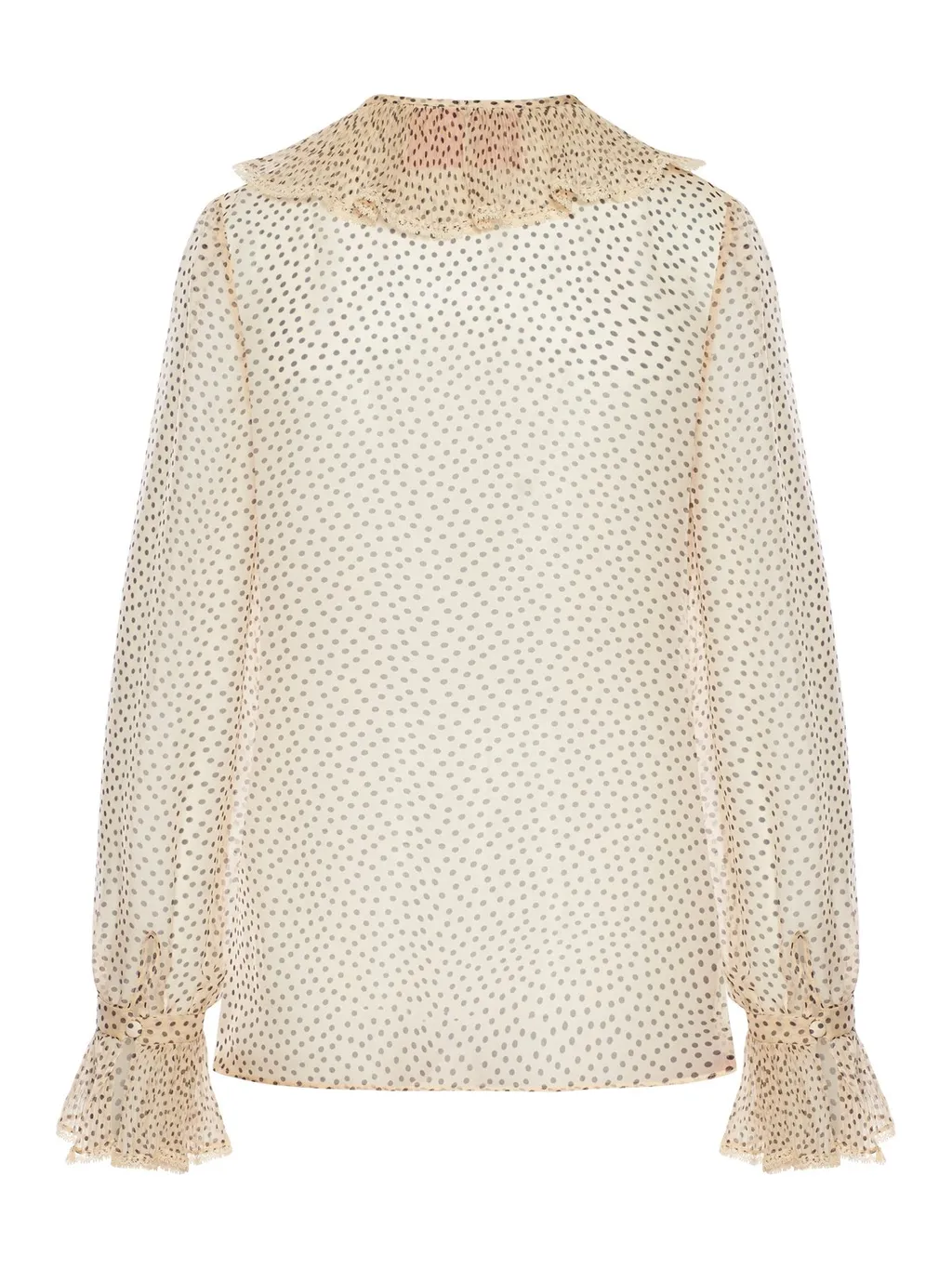 Ruffled Polka Dot Blouse