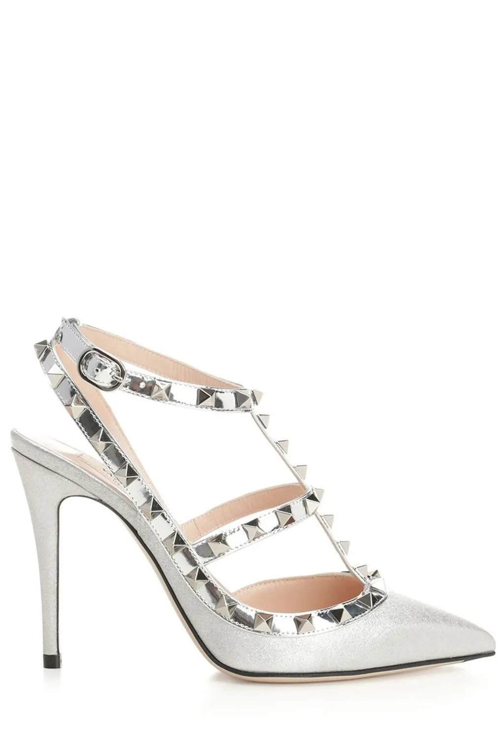 Rockstud Ankle Strap Pumps