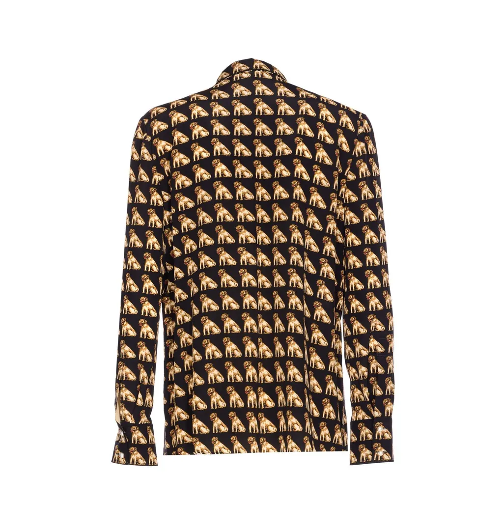 Printed Button-Up Shirt