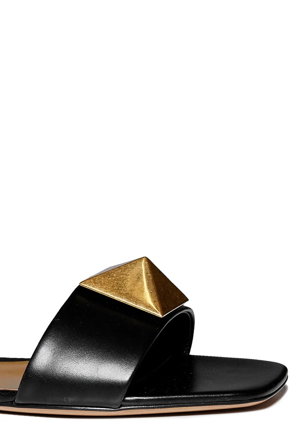 Studded Leather Lace-Up Sandals