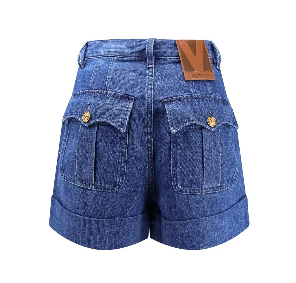 High-Waisted Denim Shorts