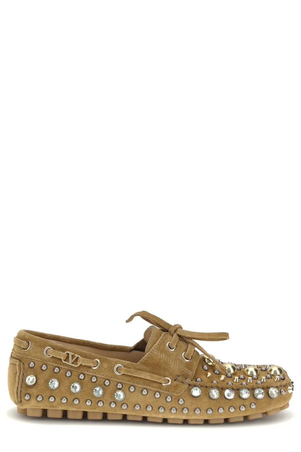 Studded Suede Loafers