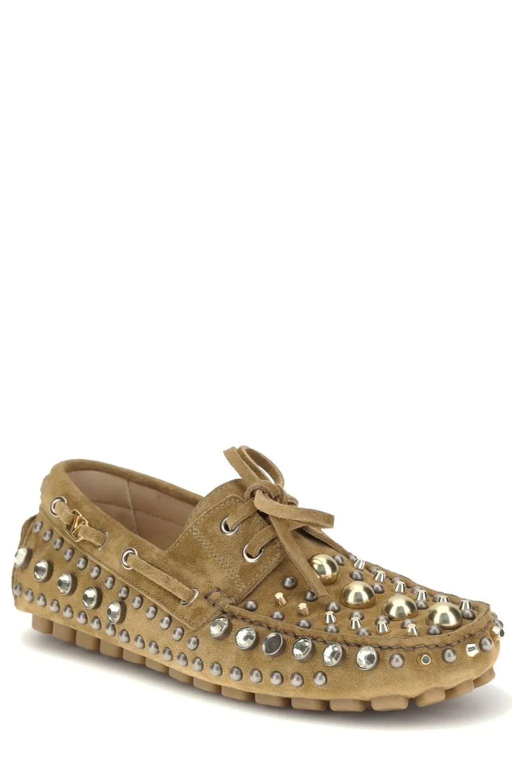 Studded Suede Loafers