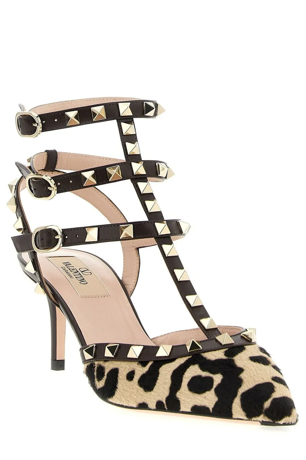 Rockstud Ankle Strap Pump