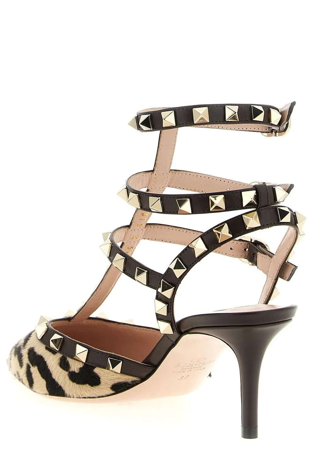 Rockstud Ankle Strap Pump