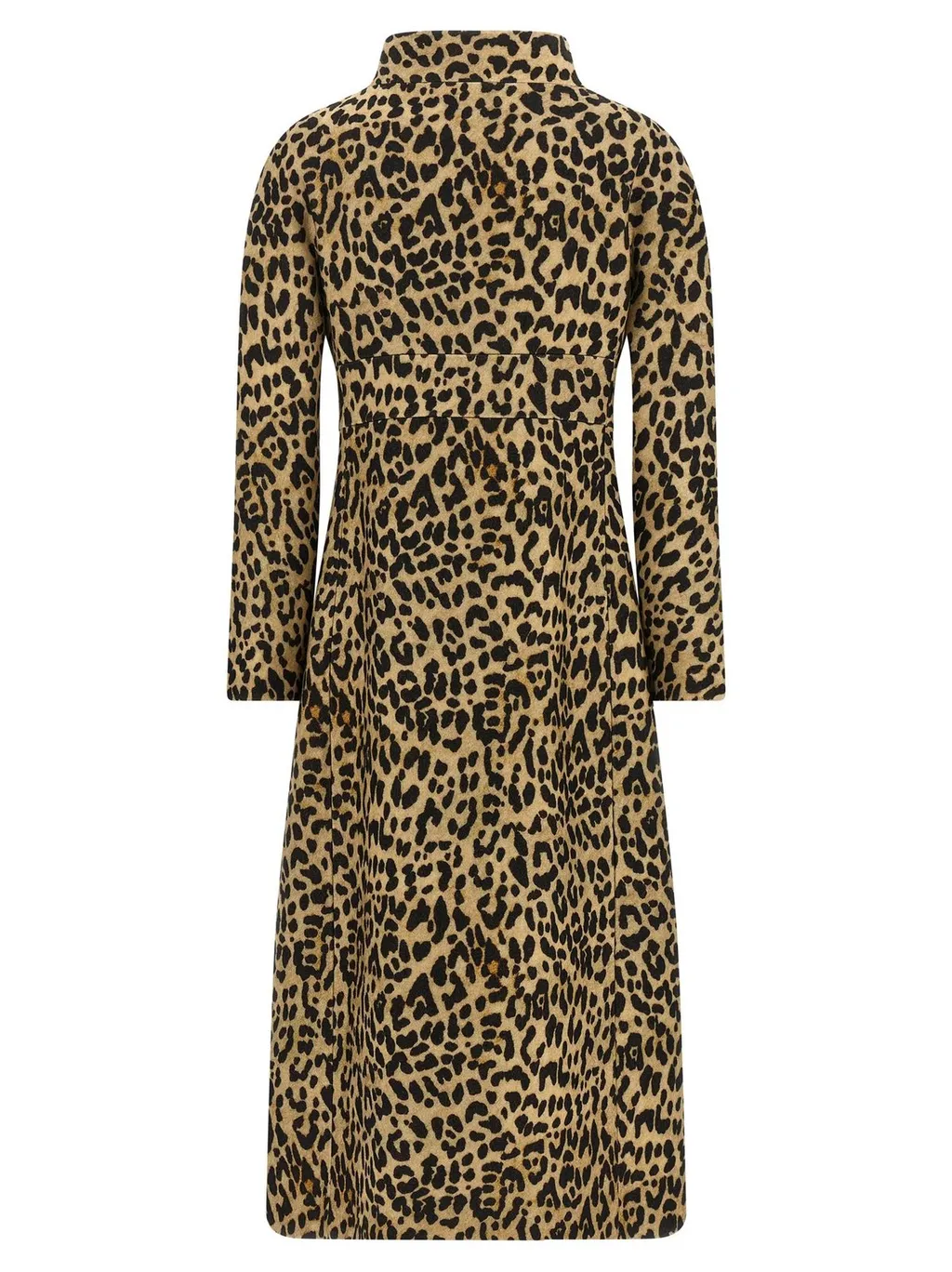 Leopard Print Double-Breasted Coat